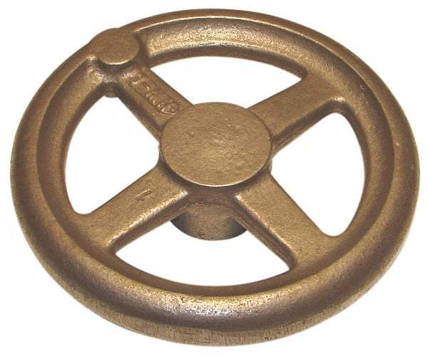 Morton Machine Works - 10", 4 Spoke Straight Handwheel - 2.3" Hub, Aluminum, Plain Finish - Apex Tool & Supply