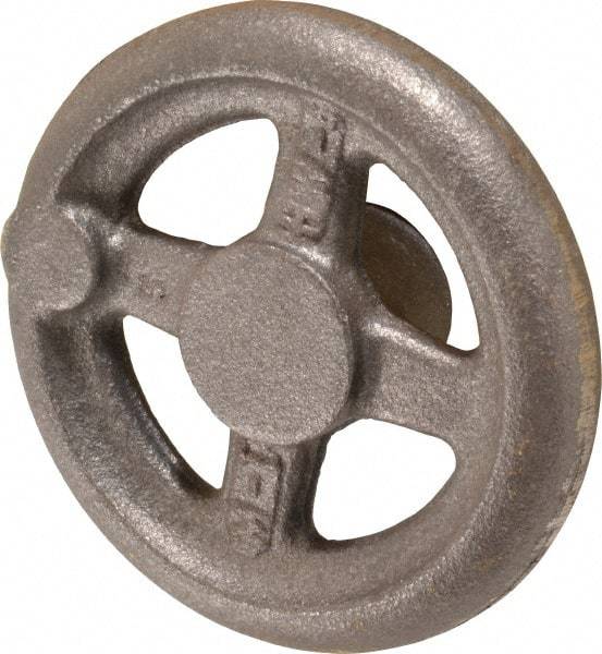 Morton Machine Works - 4", 4 Spoke Straight Handwheel - 1.3" Hub, Cast Iron, Plain Finish - Apex Tool & Supply