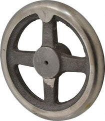 Morton Machine Works - 6", 4 Spoke Straight Handwheel - 1.6" Hub, Cast Iron, Plain Finish - Apex Tool & Supply