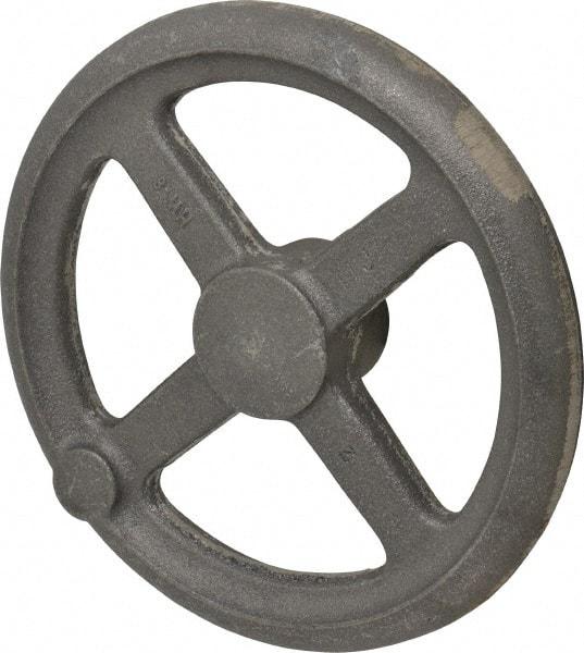 Morton Machine Works - 8", 4 Spoke Straight Handwheel - 1.9" Hub, Cast Iron, Plain Finish - Apex Tool & Supply