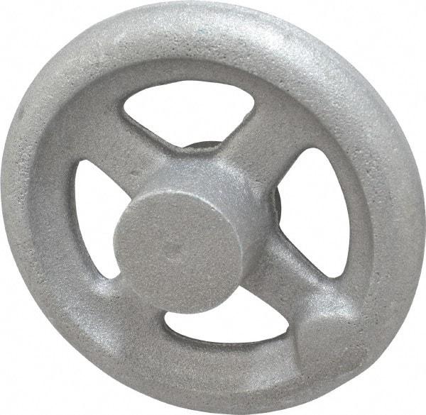 Morton Machine Works - 4", 4 Spoke Straight Handwheel - 1.3" Hub, Aluminum, Plain Finish - Apex Tool & Supply