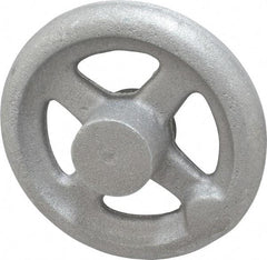 Morton Machine Works - 4", 4 Spoke Straight Handwheel - 1.3" Hub, Aluminum, Plain Finish - Apex Tool & Supply