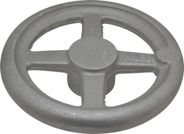 Morton Machine Works - 6", 4 Spoke Straight Handwheel - 1.6" Hub, Aluminum, Plain Finish - Apex Tool & Supply