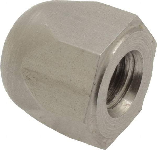 Morton Machine Works - 5/16-18" UNC, 5/8" Width Across Flats, Uncoated, Stainless Steel Acorn Nut - 5/8" Overall Height, Grade 303, TCMAI - Apex Tool & Supply