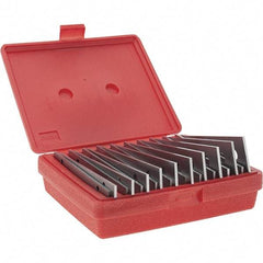 Value Collection - 20 Piece, 6 Inch Long x 1/8 Inch Thick, Alloy Steel Thin Parallel Set - 1/2 to 1-5/8 Inch High, 0.001 Inch Accuracy, 50-54 RC Hardness - Apex Tool & Supply