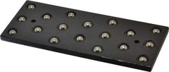 TE-CO - 6" Ball Bearing Parallels - 18 Balls, 1/4" Thick, 2-1/2" Plate Width, 3/8" Ball Diam, Black Oxide - Apex Tool & Supply