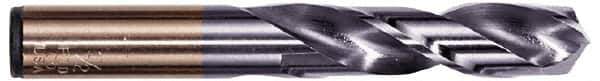 Hertel - #1 135° Spiral Flute Cobalt Screw Machine Drill Bit - TiAlN Finish, Right Hand Cut, 1-5/16" Flute Length, 2-7/16" OAL, Split Point, Straight Shank - Apex Tool & Supply
