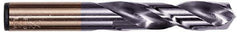 Hertel - 0.397" 135° Spiral Flute Cobalt Screw Machine Drill Bit - TiAlN Finish, Right Hand Cut, 1-15/16" Flute Length, 3-5/16" OAL, Split Point, Straight Shank - Apex Tool & Supply