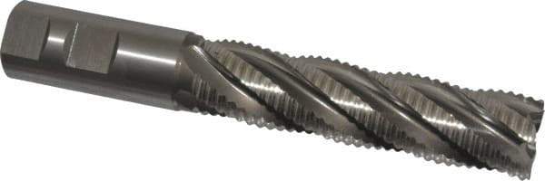 Hertel - 1" Diam, Coarse Pitch, 4" LOC, 5 Flute Cobalt Roughing Square End Mill - Uncoated, 6-1/2" OAL, 1" Shank Diam, Single End, 30° Helix - Apex Tool & Supply