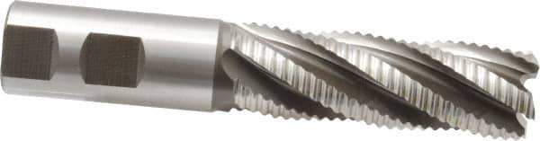 Hertel - 1" Diam, Coarse Pitch, 3" LOC, 5 Flute Cobalt Roughing Square End Mill - Uncoated, 5-1/2" OAL, 1" Shank Diam, Single End, 30° Helix - Apex Tool & Supply