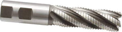 Hertel - 1" Diam, Coarse Pitch, 3" LOC, 5 Flute Cobalt Roughing Square End Mill - Uncoated, 5-1/2" OAL, 1" Shank Diam, Single End, 30° Helix - Apex Tool & Supply