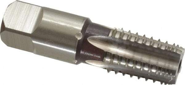 Hertel - 3/8-18 NPT, 5 Flutes, Bright Finish, High Speed Steel, Interrupted Thread Pipe Tap - Regular Hook - Apex Tool & Supply