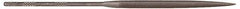 Grobet - 5-1/2" Needle Precision Swiss Pattern Marking File - Round Handle - Apex Tool & Supply