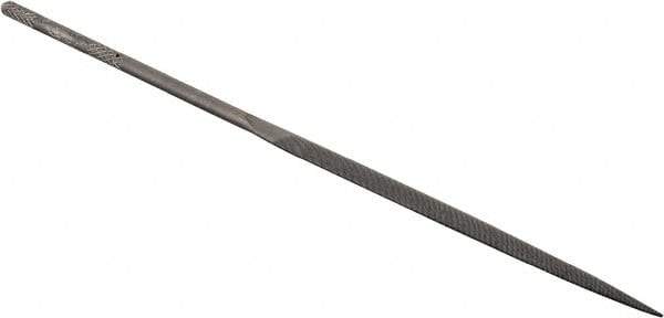 Grobet - 5-1/2" Needle Precision Swiss Pattern Marking File - Round Handle - Apex Tool & Supply