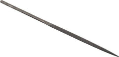 Grobet - 5-1/2" Needle Precision Swiss Pattern Marking File - Round Handle - Apex Tool & Supply