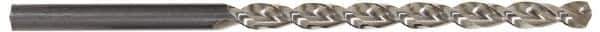 Guhring - 19/64", 130° Point, Parabolic Flute, High Speed Steel Taper Length Drill Bit - Bright Finish, 4-9/32" Flute Length, 6-1/2" OAL, Series 535 - Apex Tool & Supply