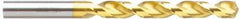 Guhring - 8.8mm 130° Cobalt Jobber Drill - TiN Finish, Right Hand Cut, Parabolic Flute, Straight Shank, 4-29/32" OAL, Standard Point - Apex Tool & Supply