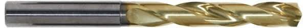 Guhring - 29/64" 140° Solid Carbide Jobber Drill - TiN Finish, Right Hand Cut, Spiral Flute, Straight Shank, 4.65" OAL, SF Point - Apex Tool & Supply
