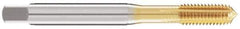 Guhring - 1/4-20 UNC 2BX Modified Bottoming Thread Forming Tap - Cobalt, TiN Finish, 80mm OAL, Right Hand Thread, Series 1582 - Apex Tool & Supply