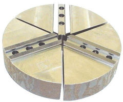 H & R Manufacturing - 15" Chuck Capacity, 1.5mm x 60° Serrated Attachment, Round Soft Lathe Chuck Jaw - 3 Jaws, Cast Iron, 1.69" Btw Mount Hole Ctrs, 7-1/2" Long x 15" Wide x 4" High, 1" Groove, 20mm Fastener - Apex Tool & Supply