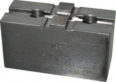 H & R Manufacturing - 8" Chuck Capacity, Tongue & Groove Attachment, Square Soft Lathe Chuck Jaw - Steel, 1-3/4" Btw Mount Hole Ctrs, 3-1/2" Long x 1-1/2" Wide x 1-7/8" High, 5/16" Groove - Apex Tool & Supply