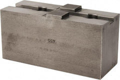 H & R Manufacturing - 12" Chuck Capacity, Tongue & Groove Attachment, Square Soft Lathe Chuck Jaw - Steel, 2-1/2" Btw Mount Hole Ctrs, 4-7/8" Long x 2" Wide x 2-3/8" High, 1/2" Groove - Apex Tool & Supply