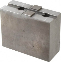 H & R Manufacturing - 12" Chuck Capacity, Tongue & Groove Attachment, Square Soft Lathe Chuck Jaw - Steel, 2-1/2" Btw Mount Hole Ctrs, 4-7/8" Long x 2" Wide x 3-7/8" High, 1/2" Groove - Apex Tool & Supply