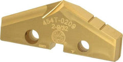 Allied Machine and Engineering - 2-9/32" Diam x 5/16" Thick, Seat Code 4, 132° Included Angle Spade Drill Insert - TiN Coated, Cobalt, Grade Super Cobalt, Series GEN2 T-A - Apex Tool & Supply