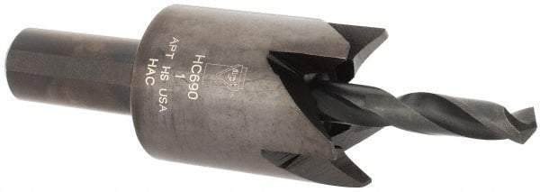 Made in USA - 1" Diam, Hole Saw - High Speed Steel Saw, Toothed Edge - Apex Tool & Supply