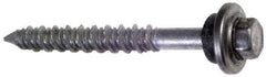Made in USA - 1/4" Diam, 1-3/4" Length Under Head, Hex Drive, Concrete Screw & Masonry Fastener - Stainless Steel, Silver Climaseal Finish, Includes Drill Bit - Apex Tool & Supply