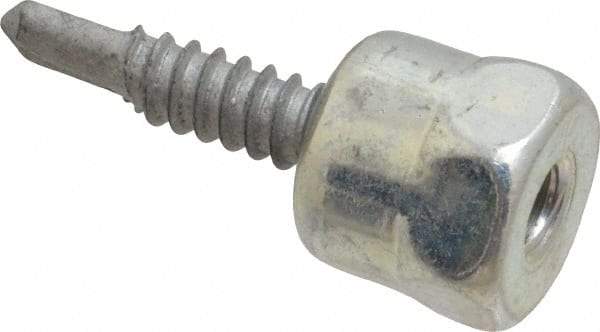 ITW Buildex - 1/4" Zinc-Plated Steel Vertical (End Drilled) Mount Threaded Rod Anchor - 5/8" Diam x 1" Long, 446 Lb Ultimate Pullout, For Use with Steel - Apex Tool & Supply