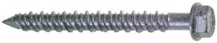Made in USA - 1/4" Diam, 3-3/4" Length Under Head, Hex Drive, Concrete Screw & Masonry Fastener - Stainless Steel, Climashield Finish, Includes Drill Bit - Apex Tool & Supply