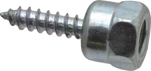 Buildex - 3/8" Zinc-Plated Steel Vertical (End Drilled) Mount Threaded Rod Anchor - 5/8" Diam x 1" Long, 670 Lb Ultimate Pullout, For Use with Wood - Apex Tool & Supply