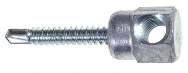 ITW Buildex - 3/8" Zinc-Plated Steel Horizontal (Cross Drilled) Mount Threaded Rod Anchor - 5/8" Diam x 1-1/4" Long, 1,500 Lb Ultimate Pullout, For Use with Steel - Apex Tool & Supply