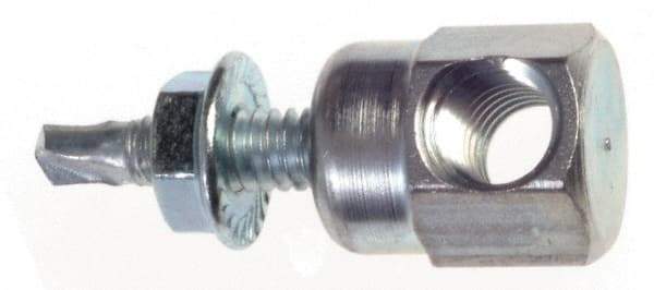 ITW Buildex - 3/8" Zinc-Plated Steel Horizontal (Cross Drilled) Mount Threaded Rod Anchor - 5/8" Diam x 1-1/4" Long, 2,480 Lb Ultimate Pullout, For Use with Steel - Apex Tool & Supply