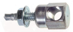 ITW Buildex - 3/8" Zinc-Plated Steel Horizontal (Cross Drilled) Mount Threaded Rod Anchor - 5/8" Diam x 1" Long, 1,900 Lb Ultimate Pullout, For Use with Steel - Apex Tool & Supply