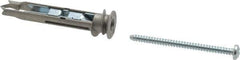 Buildex - #8 Screw, 9/16" Diam, 2-1/2" Long, 3/8 to 1/2" Thick, Self Drilling Drywall & Hollow Wall Anchor - Zinc, Grade 3, Use in Drywall - Apex Tool & Supply