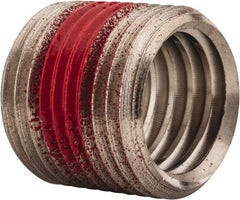 Made in USA - 5/8-11 Internal, 3/4-16 External, UNC, 11/16" Insert Length, Thread Locking Repair Inserts - Stainless Steel, Bright Finish, Grade 303 - Apex Tool & Supply