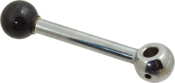 Gibraltar - 1 Offset Arm, 3/8" Hole, Reamed Clamping Handle - 1" Hub Diam, 15/16" Ball Diam - Apex Tool & Supply