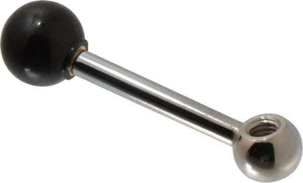 Gibraltar - 1 Offset Arm, 3/8-16" Hole, Tapped Clamping Handle - 25/32" Hub Diam, 13/16" Ball Diam - Apex Tool & Supply