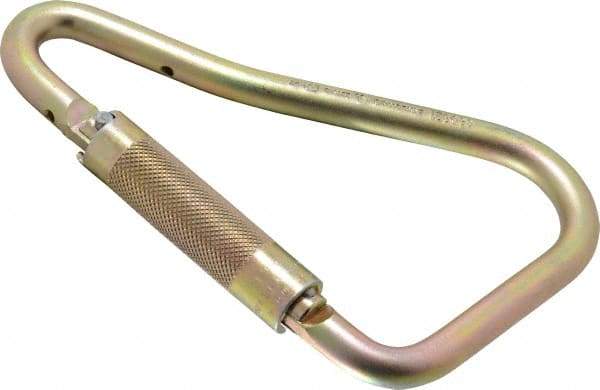 Miller - 400 Lb. Capacity Locking Carabiner - 2 Inch, Screw Lock Gate, Steel - Apex Tool & Supply