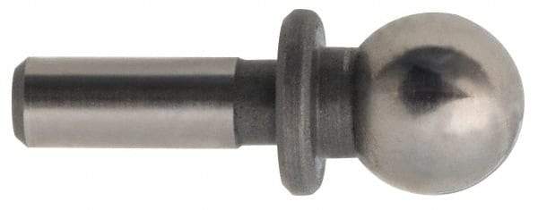Gibraltar - 1/2" Ball Diam, 5/16" Shank Diam, Steel Inspection Tooling Ball - Press-Fit Shank, 1-1/2" Ball Center to Shank Bottom, 1/2" Ball Center to Shoulder Bottom, with Shoulder - Apex Tool & Supply