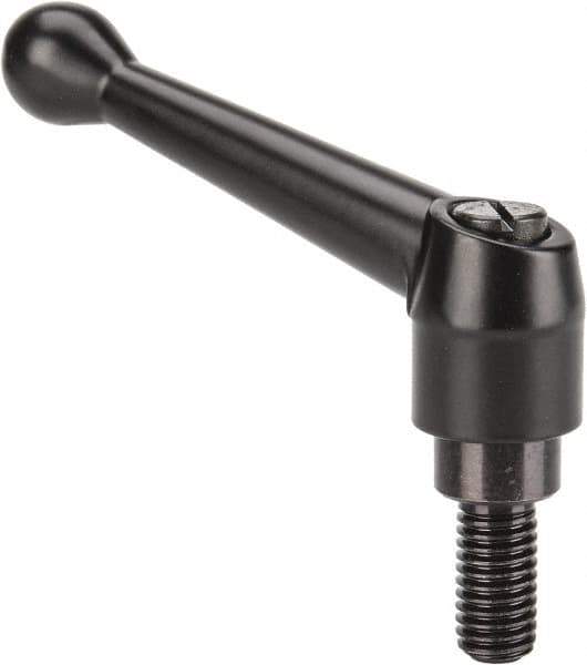 Strong Hand Tools - 1/2-13, 3/4" Hub Diam, Zinc Alloy B-Threaded Adjustable Clamping Handle - 3-3/4" Overall Length, 2-5/8" High - Apex Tool & Supply