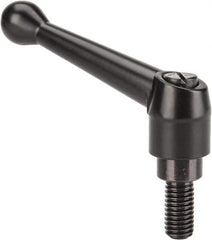 Strong Hand Tools - 1/2-13, 3/4" Hub Diam, Zinc Alloy B-Threaded Adjustable Clamping Handle - 3-3/4" Overall Length, 2-5/8" High - Apex Tool & Supply