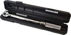 CDI - 3/8" Drive Micrometer Torque Wrench - 16.9 N/m to 132 N/m Torque, 16" OAL, 0.6 N/m Graduation, Ratcheting with Reverse Lever Head - Apex Tool & Supply