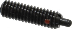 TE-CO - 5/16-18, 1" Thread Length, 3/16" Plunger Projection, Steel Threaded Spring Plunger - Apex Tool & Supply