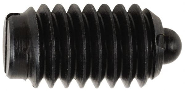 TE-CO - 5/16-18, 9/16" Thread Length, 1/12" Plunger Projection, Steel Threaded Spring Plunger - Apex Tool & Supply