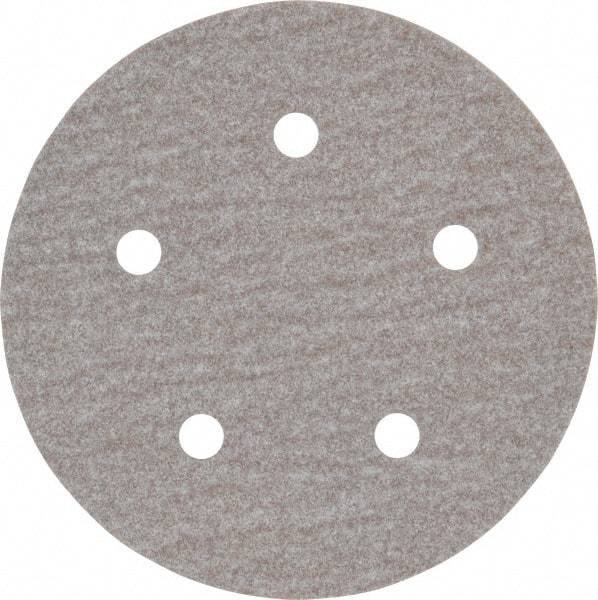 Norton - 5" Diam, 100 Grit, Aluminum Oxide Hook & Loop Disc - Fine Grade, Coated, B Weight Paper Backing, Series A275 - Apex Tool & Supply