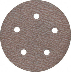 Norton - 5" Diam, 180 Grit, Aluminum Oxide Hook & Loop Disc - Very Fine Grade, Coated, B Weight Paper Backing, Series A275 - Apex Tool & Supply