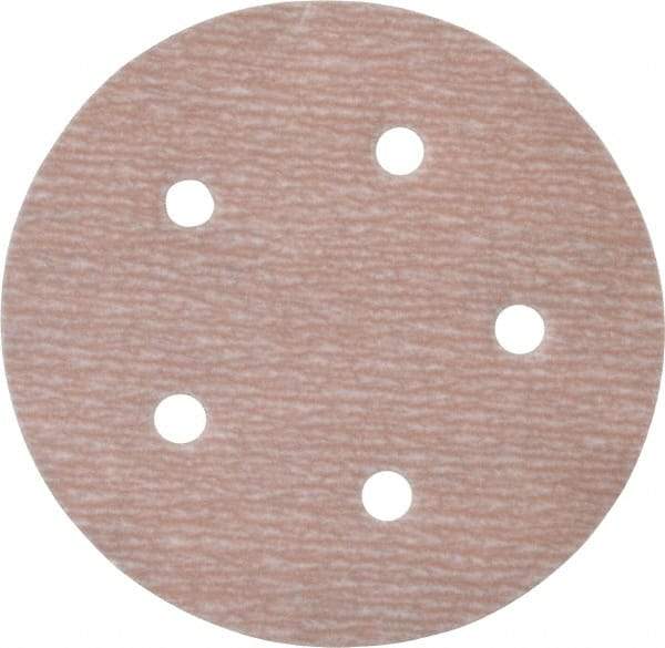 Norton - 5" Diam, 500 Grit, Aluminum Oxide Hook & Loop Disc - Extra Fine Grade, Coated, B Weight Paper Backing, Series A275 - Apex Tool & Supply